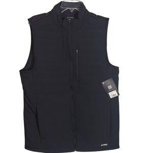 Skora Performance Golf Vest Men’s Medium Quilted Zip Front Pockets Dark Gray